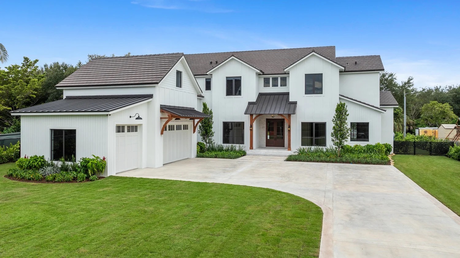 Aerial view of the home