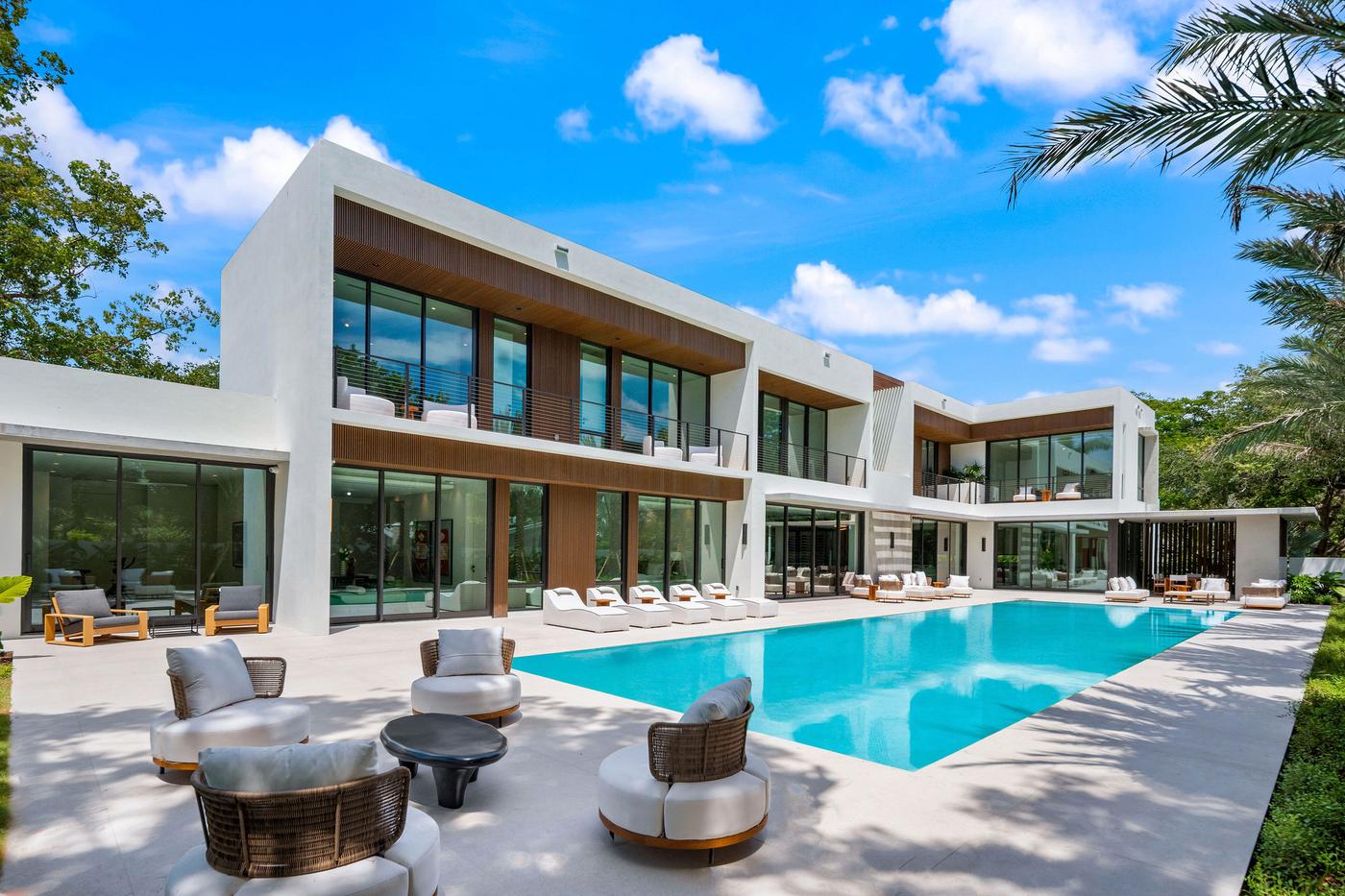 Backyard, pool, and outdoor seating