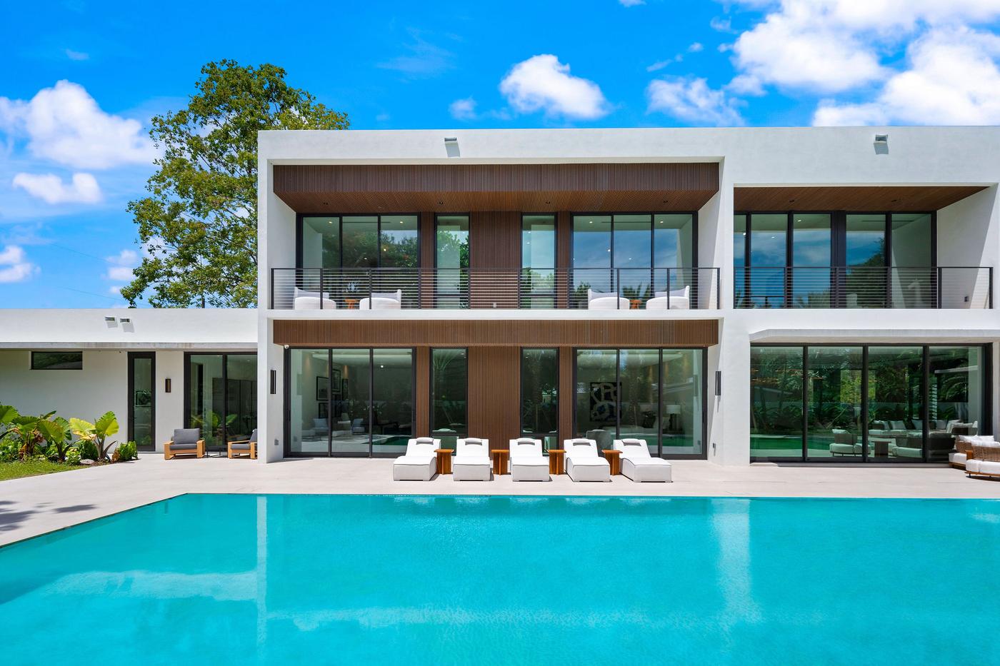Pool terrace and rear elevation