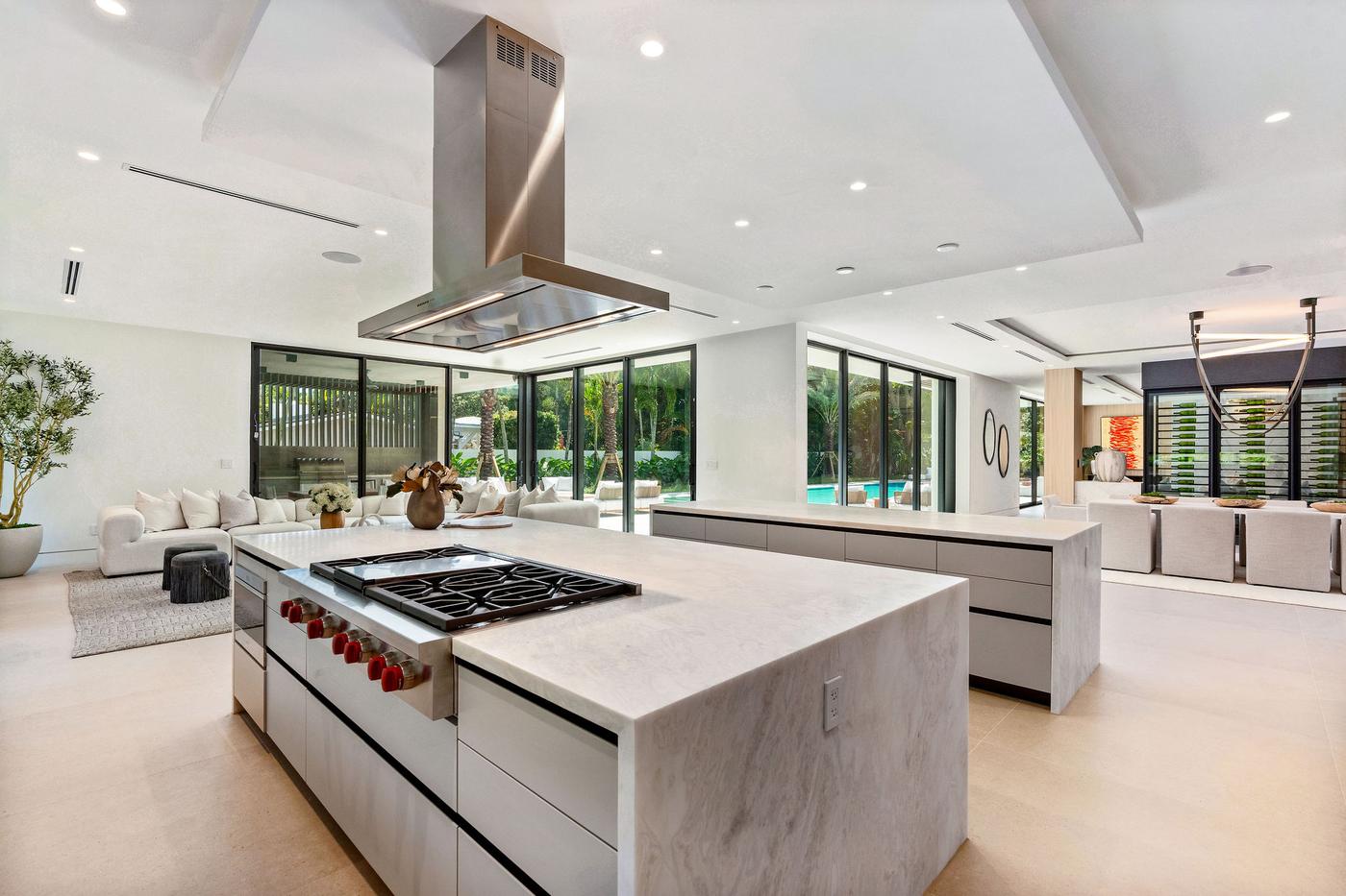 Chef's kitchen with island
