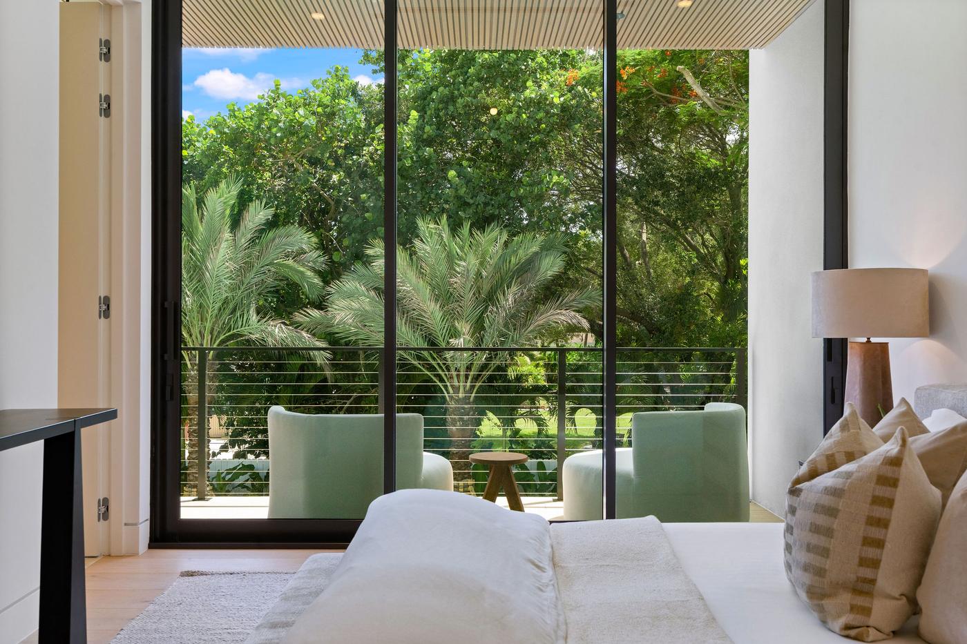 Primary bedroom with garden view