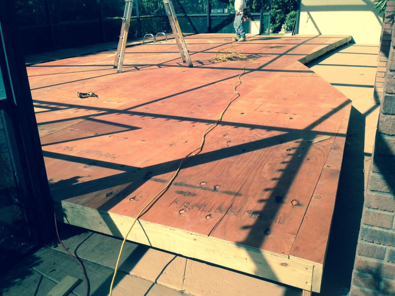 Pool deck for a wedding, 2015